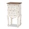Baxton Studio Levron Traditional Two-Tone Walnut Brown and Antique White Finished Wood 2-Drawer Nightstand 194-11954-ZORO - alternate 4